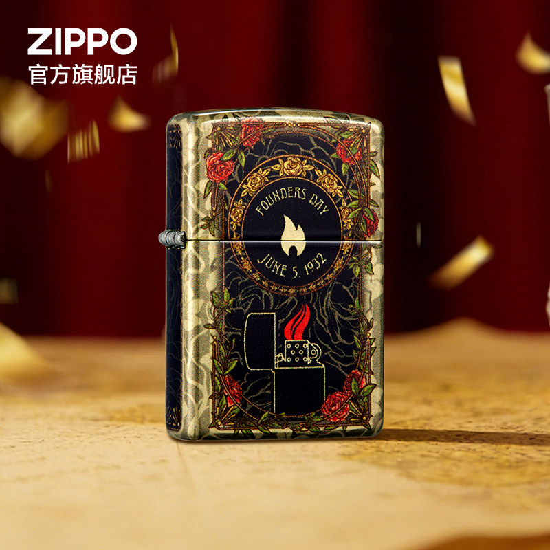 ZIPPO官方旗舰店之宝创立日限量款绽放防风煤油打火机生日礼物