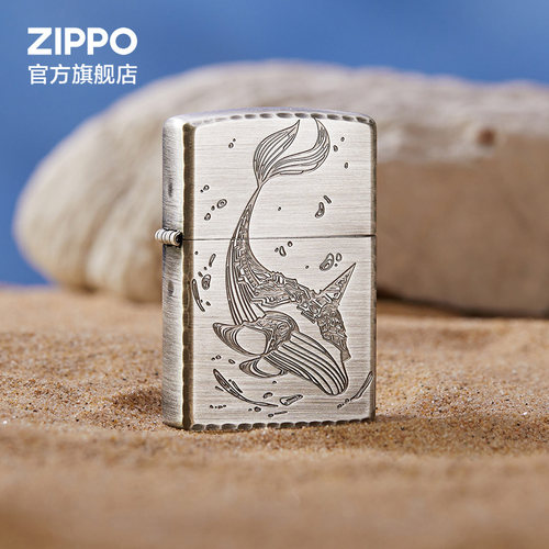zippo之宝鲸落煤油防风打火机