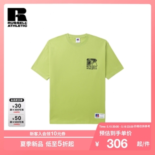ATHLETIC男款 夏季 新品 T恤2117LXK RUSSELL 个性 棒球任务图案短袖