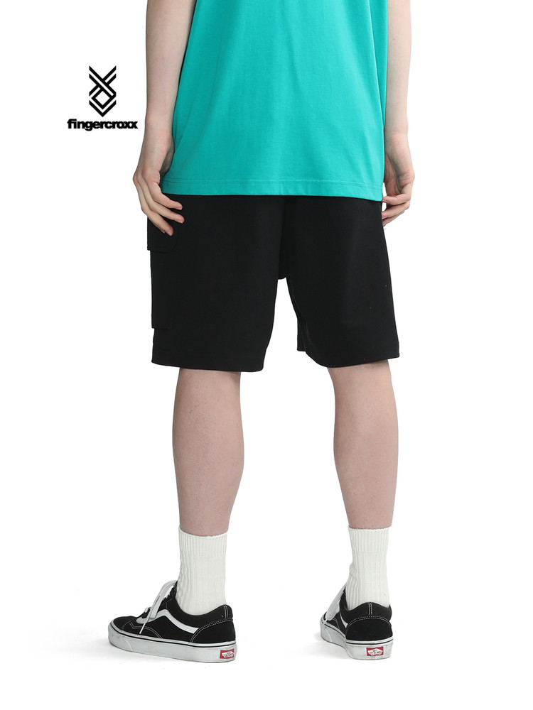 FINGERCROXX MENS SPRING SUMMER LARGE POCKET DESIGN DRAWSTRING WAIST SHORTS 00115XK