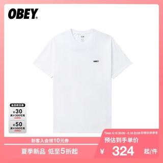 OBEY夏季新品时尚简约纯色字母大标休闲短袖T恤63016XXM