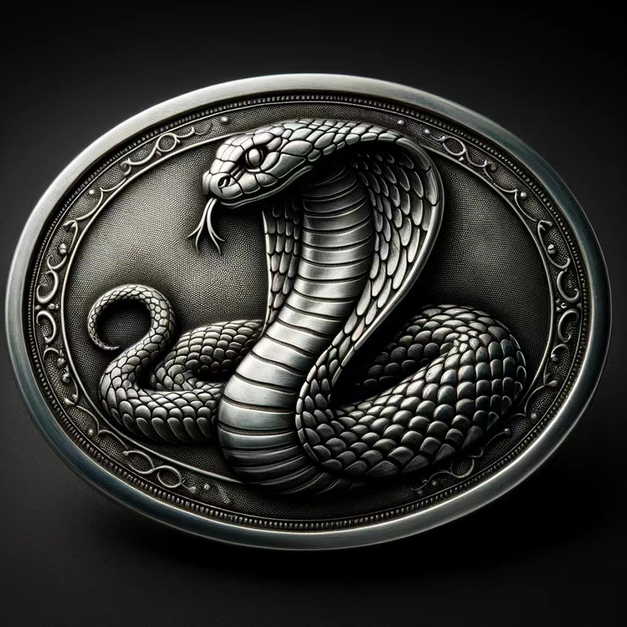 灵蛇出击S999足银皮带扣头