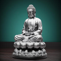 实心足银3D立体浮雕做旧阿弥陀佛摆件手把玩件茶宠茶具本命佛礼品