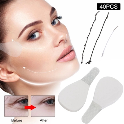 40Pcs/Set Invisible Thin Face Stickers V-Shape Face Facial L