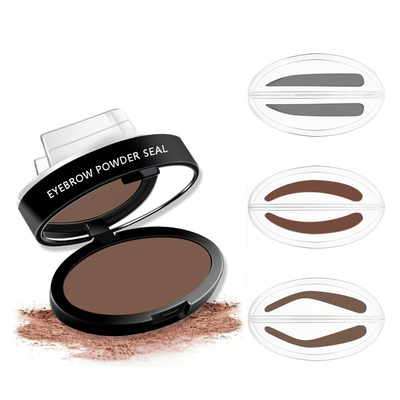 Natural Arched Eyebrow Stamp Quick Makeup Brow Stamps Powder
