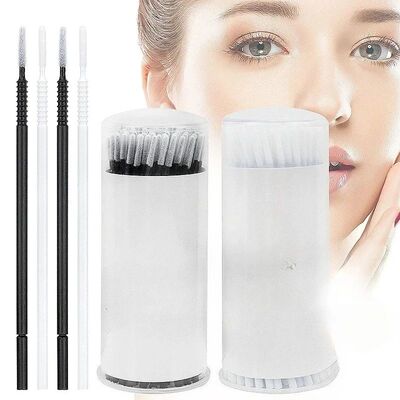 100 Pcs Disposable Spiral  Mascara  Brush Handle Microbrush