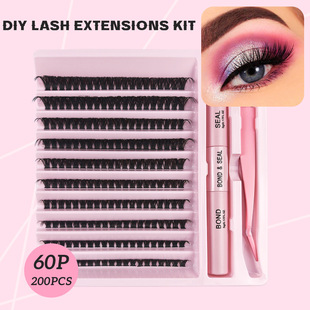Eyelash Clusters Kit DIY Lash Extension Kit Lash Bond And Se
