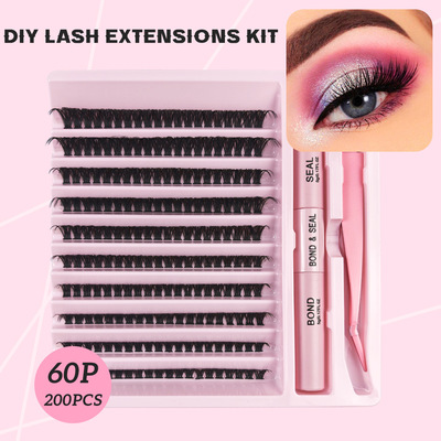 Eyelash Clusters Kit DIY Lash Extension Kit Lash Bond And Se