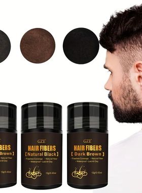 Hair Fibers for Thinning Hair (BLACK) Undetectable & Natural