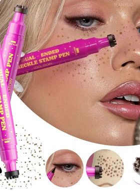 Dual-Ended Freckles Stamp Pen Natural Lifelike 3 in1 Fake Fr