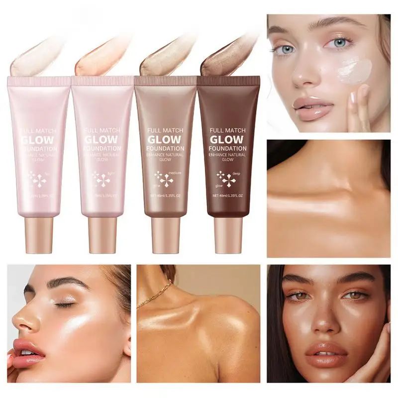 30ml Long-lasting Shimmer Liquid Face Foundation Full Covera