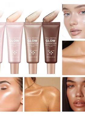 30ml Long-lasting Shimmer Liquid Face Foundation Full Covera