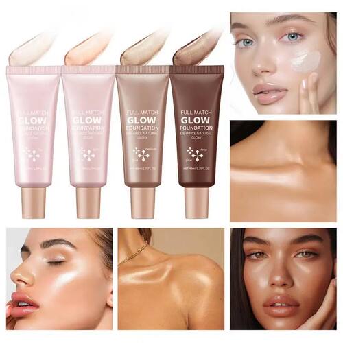 30ml Long-lasting Shimmer Liquid Face Foundation Full Covera