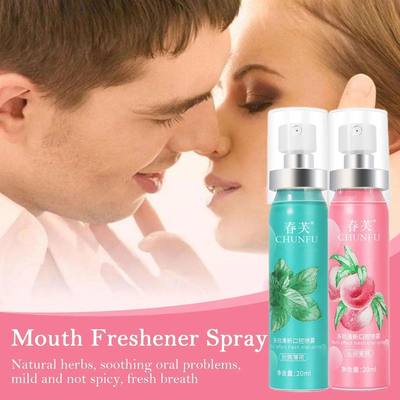 20ml Fruity Breath Peach Mint Breath Freshener Spray Halitos