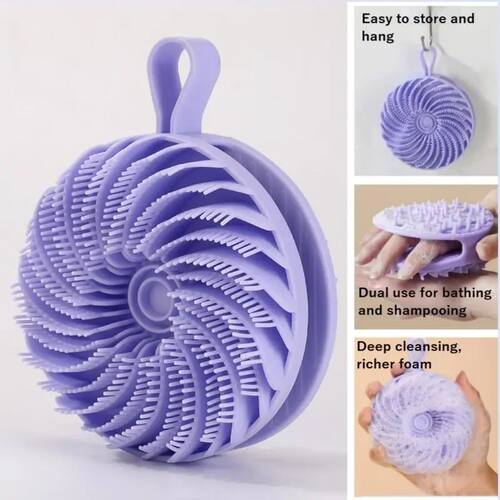 Silicone Body Scrubber Loofah Double-Sided Bath Brush Shower