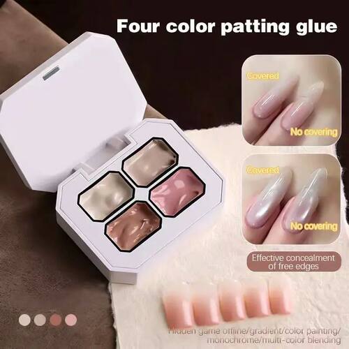 Four in One Patting Glue, Popular Nude Color Patting Glue wi