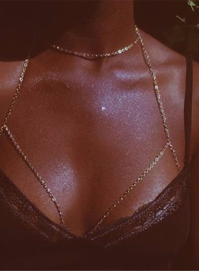 Fashion Womens Sexy Sequ Bra Bikini Beach Harness Necklace