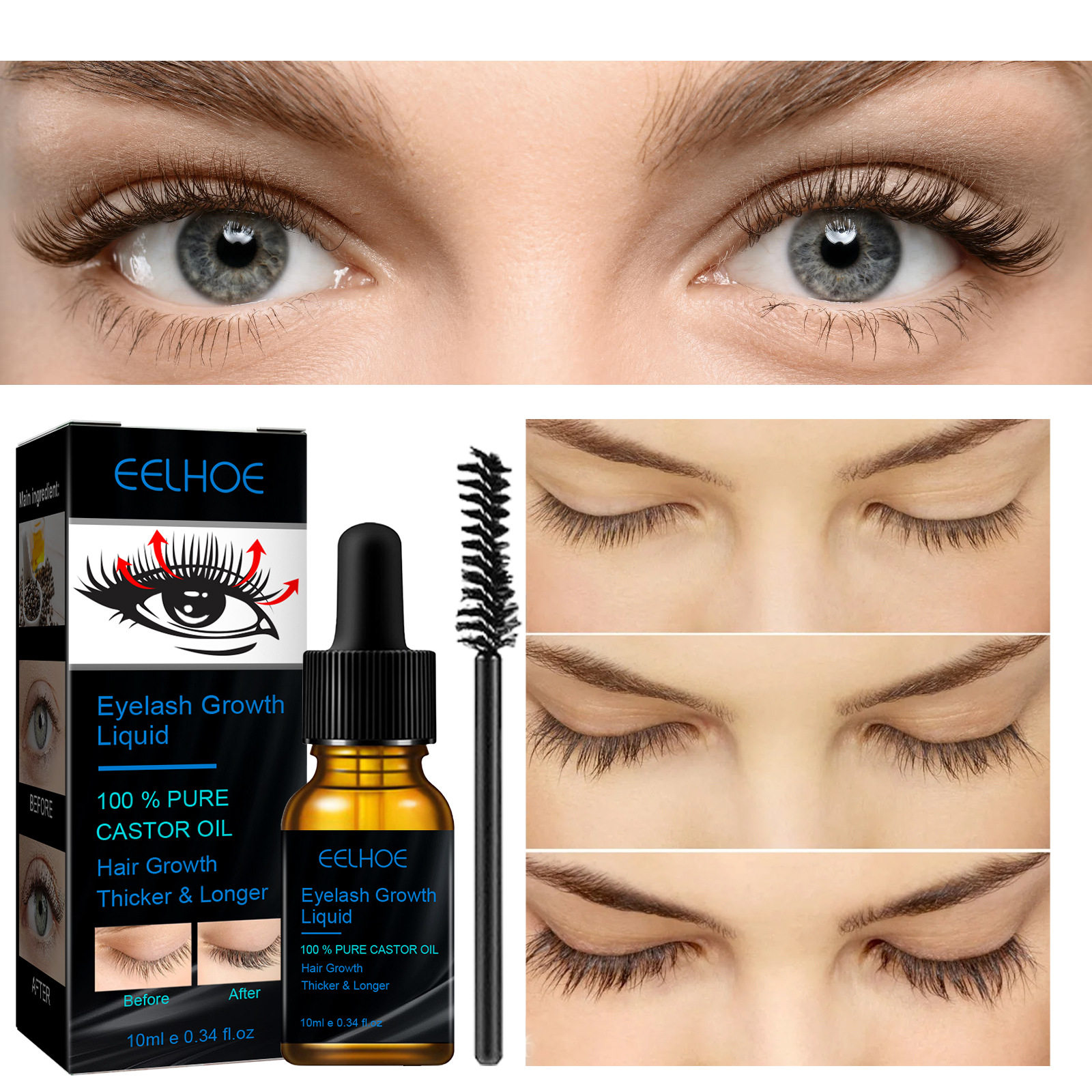 natural thick and long curled mascara moisturizing and not e