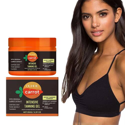 Carrot Tanning Gel Hydrating Lightweight Fast Absorbing Bron