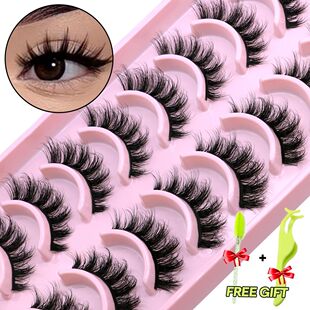 Lashes Mink Soft Thick Fluffy Pairs Faux Full Wispy