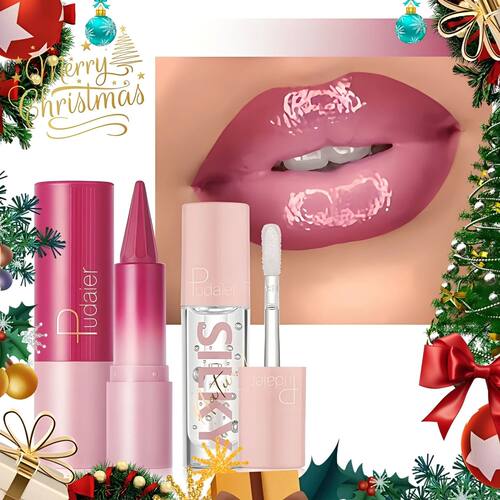 Silky lipstick and nourishing lip oil set, matte matte point