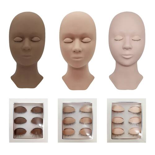 Mannequin Head For Eyelash Extension Training kit With Remov