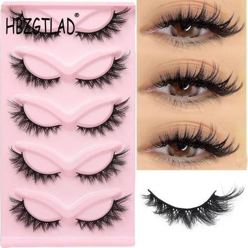 Cat eye Eyelashes 3D Natural False Lashes Fluffy Soft Cross