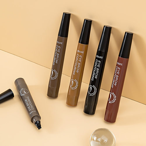 6 Colors 1pc Eyebrow Pen Waterproof 4 Split Tip Eyebrows Pen