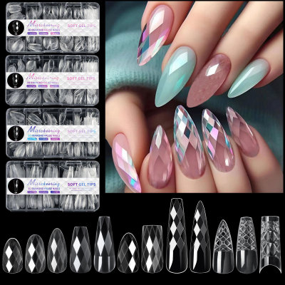 500pcs To 600pcs Ballerina Nail Art Tips Natural False Coffi
