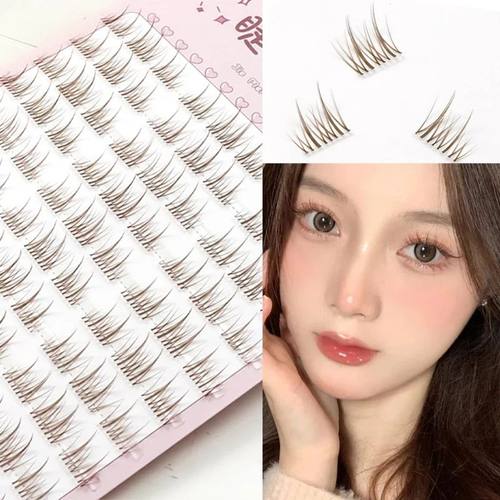 Sunflower Lashes Brown Manga False Eyelashes Natural Soft  L