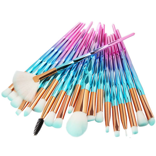 20Pcs Diamond Makeup Brushes Set Powder Foundation Blush Ble