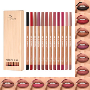 12Pc Lipliner Set Lip Liner Set Waterproof Long-Lasting Matt