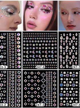 Karsyngirl 1 Sheet Eye Body Face Gems Jewels Rhinestone Stic