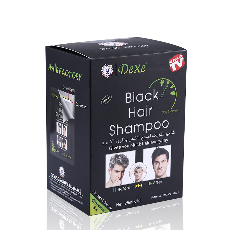 10pcs/lot makeup brand black hair shampoo only 5 minutes