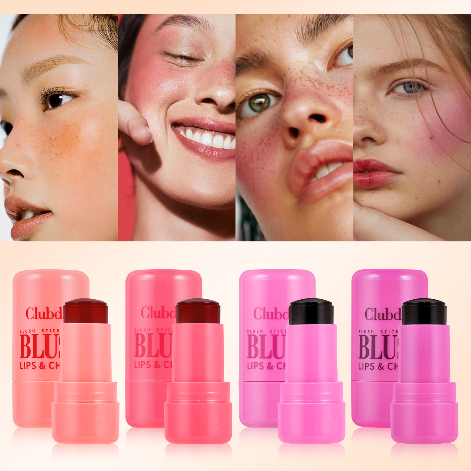 Jelly Lipstick Rouge Blush Stick 3-in-1 Lip Eye Cheek Moistu