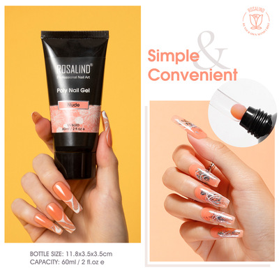60ml Polygel French Nail Acrylic Poly Gel UV LED Builder Gel