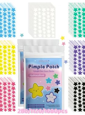 280/1120/1680pcs Seven-Color Star Pimple Patches – Invisibl