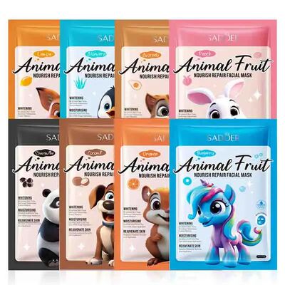 8pcs  Kawaii Fruits Face Mask Moisturizing Firming Hydrating