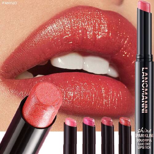 10Color Diamond Glitter Velvet Lipstick Long Lasting Moistur