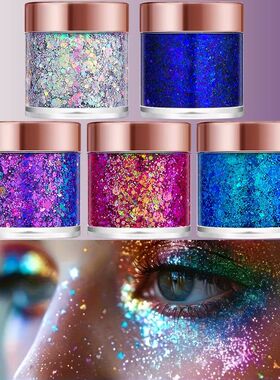Chameleon Glitter Gel Sequ for Eye & Body Hair Makeup,Long-L