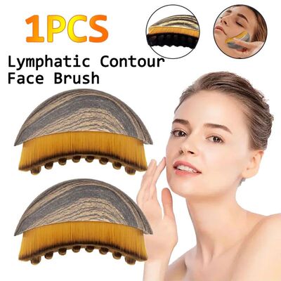 Lymphatic Contour Face Brush Ergonomically Designed To Fit