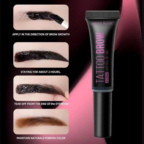Peel-Off Eyebrow Gel Tint Waterproof Brow Tattoo Cream Long-