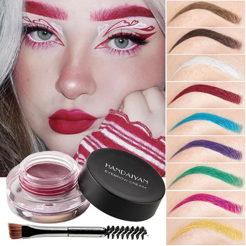 12 Colors Eyebrow Gel Red Brown Styling Eyebrow Cream No Fad