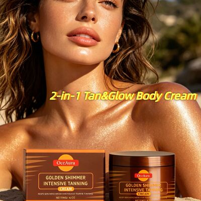 2-in-1 Tan&Glow Body Cream-Accelerates Natural Bronzing,Inst