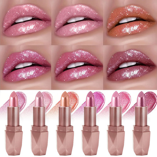 21Colors Bold & Intense Glitter Shiny Metallic Lipstick Pear