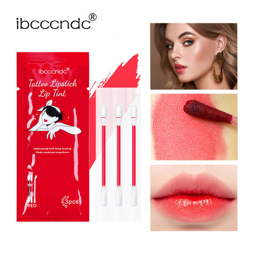 3pcs /Set Lipstick Cigarette Cotton Swab Lipstick Portable