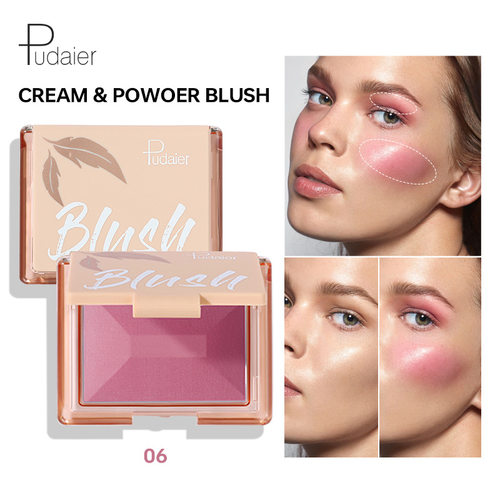 Creme Powder Blush Duo Long Wearing Matte  Dewy Finish Hi