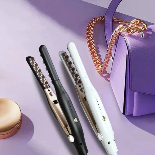 3D Grid Hair Crimper Iron Volumizer Ceramic Professional Hai