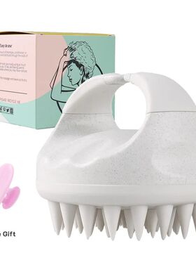 Scalp Brush Massager Sculp Scrubber Brush Wheat Straw Biodeg