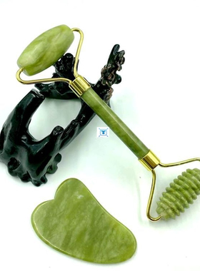 Facial Massage Roller Gua Sha Jade Stone Slimming Face